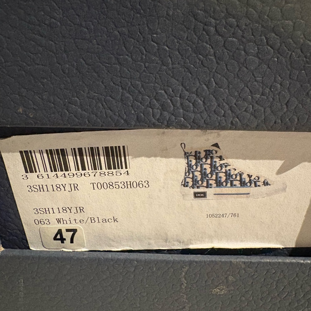 Dior Monogram High-Top Sneakers - Navy and White - Picture 7 of 16